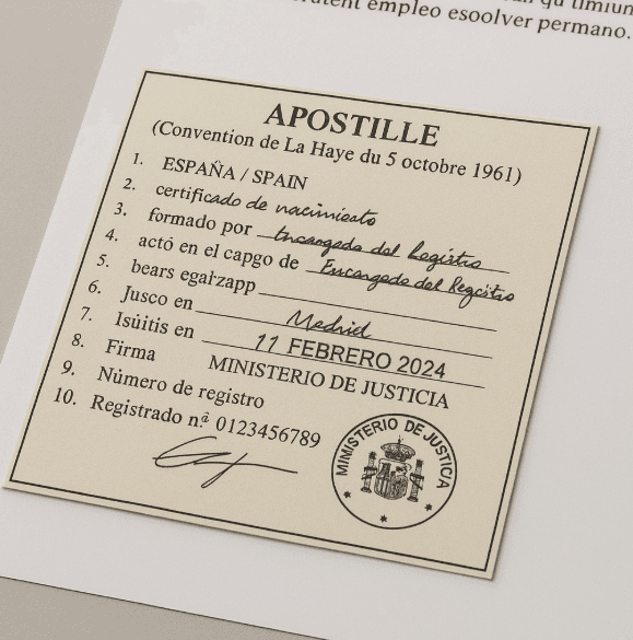 Traducción jurada y apostillada del rumano – documento con sello oficial