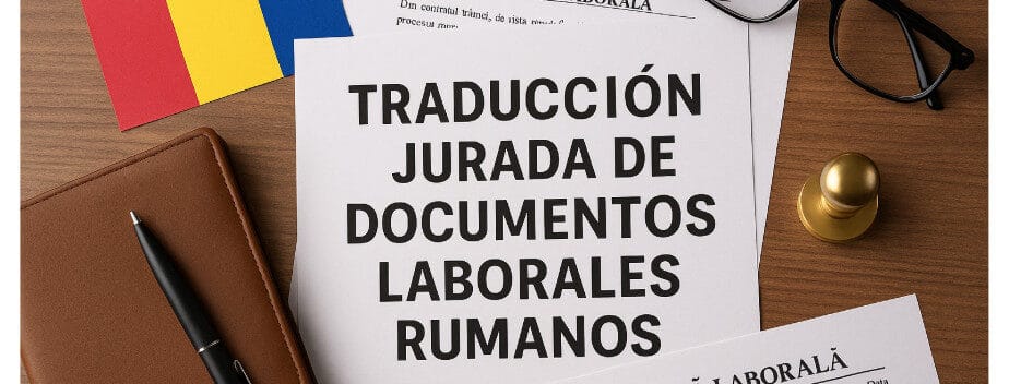 Traducción jurada de documentos laborales rumanos con certificado de vida laboral y sello oficial
