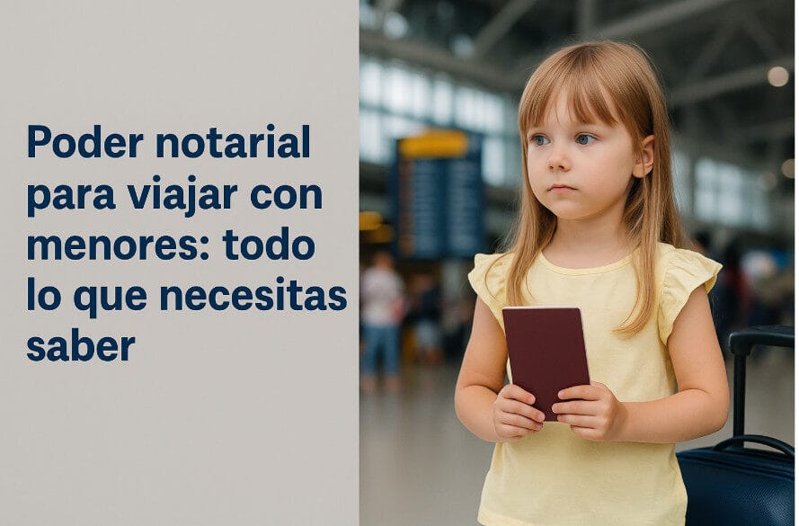 Niña con pasaporte en un aeropuerto esperando viajar con poder notarial para viajar con menores rumanos