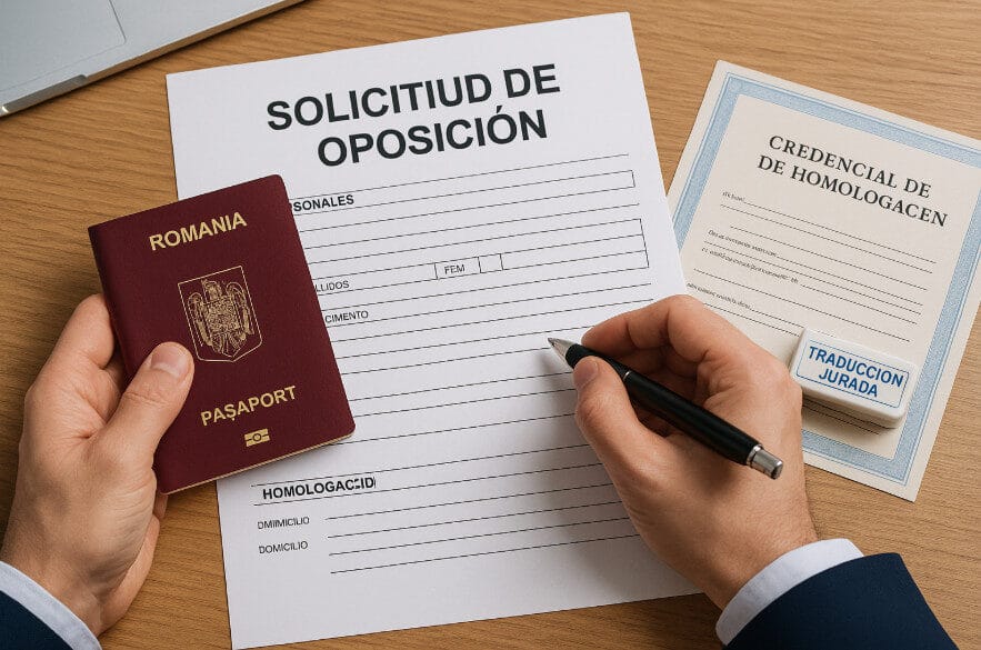 Documentación para oposiciones para rumanos en España