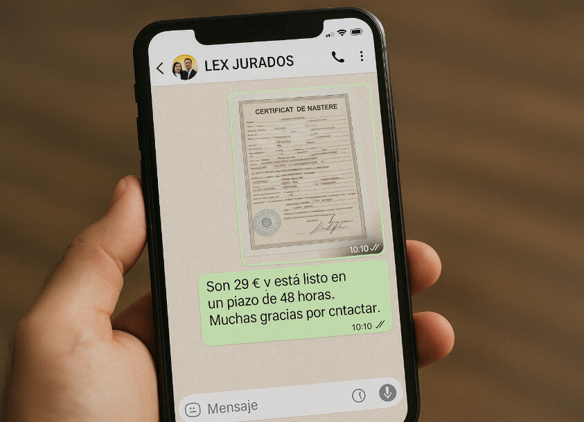 Traducción jurada de certificado rumano en WhatsApp con presupuesto rápido