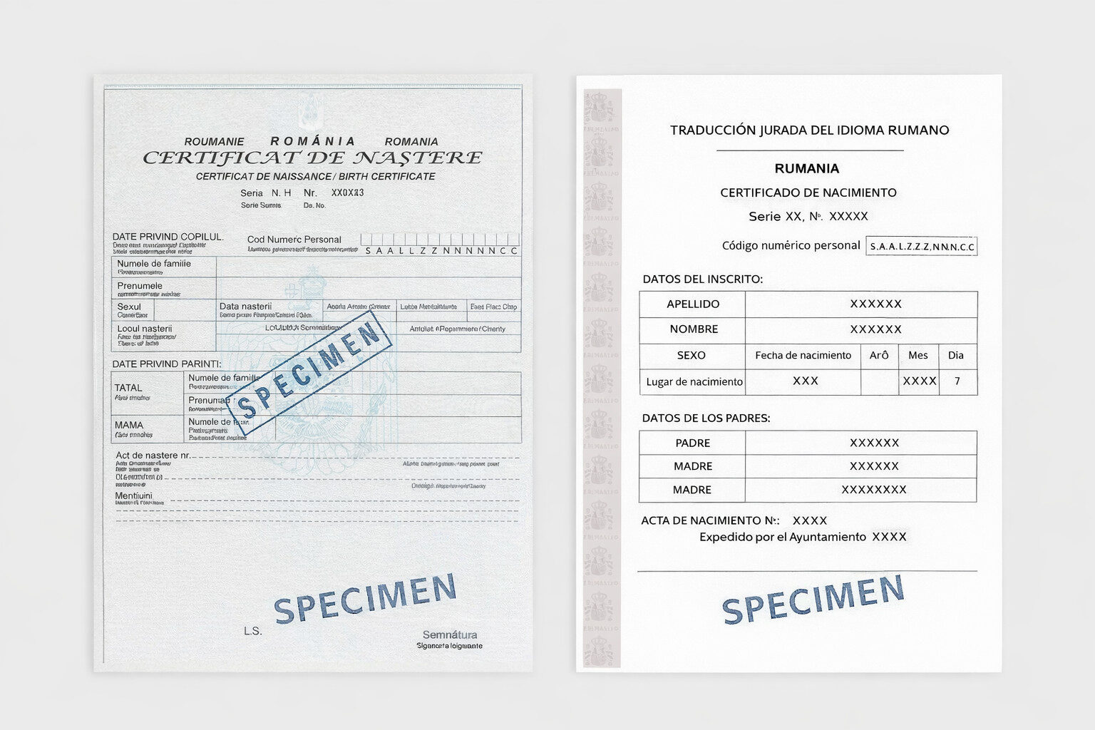 traducerea certificatului de nastere in Spania – certificat de nastere romanesc si traducerea oficiala in spaniola