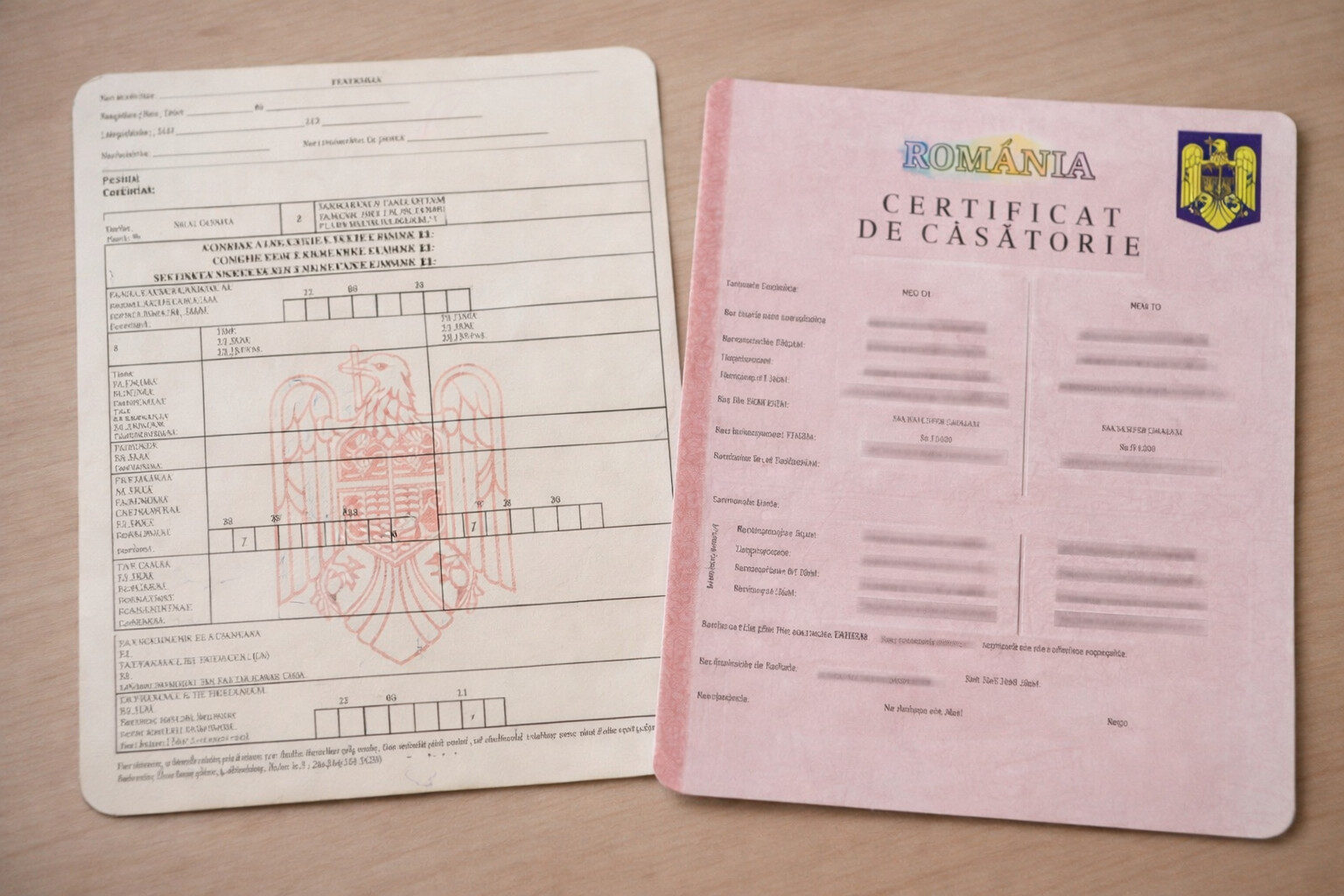 traducerea autorizata a certificatului de casatorie romanesc – exemplu certificat de casatorie din Romania folosit pentru proceduri in Spania