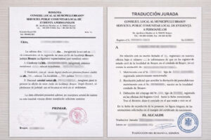 adeverinta de stare civila anexa 18 traducere autorizata romana spaniola exemplu document original si traducere